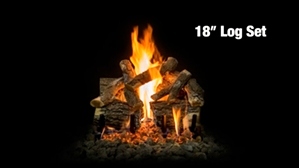 Weathered Oak Charred 2 burner 18 inch Logs