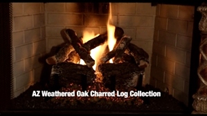 Weathered Oak Charred 2 burner 18 inch Logs
