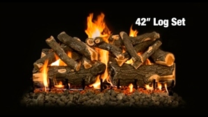 Weathered Oak Charred 2 burner 42 inch Logs