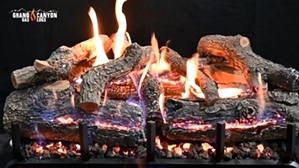 GlowFire Weathered Oak Charred 24 inch