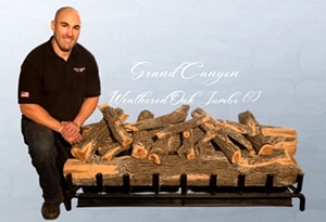 48 INCH VENTED GRAND CANYON WEATHERED OAK LOG SET