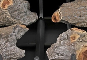 See Through Weathered Oak Charred 2 Burner 24 inch 4 Log Set 