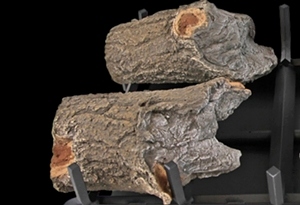 See Through Weathered Oak Charred 2 Burner 24 inch 4 Log Set 