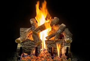 WEATHERED OAK CHARRED 2 BURNER 18 INCH LOGS