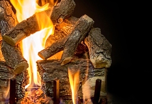 WEATHERED OAK CHARRED 2 BURNER 18 INCH LOGS