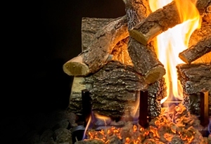 WEATHERED OAK CHARRED 2 BURNER 18 INCH LOGS