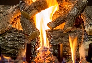 WEATHERED OAK CHARRED 2 BURNER 18 INCH LOGS