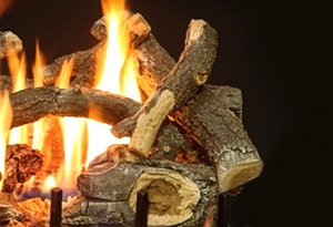 WEATHERED OAK CHARRED 2 BURNER 24 INCH LOGS