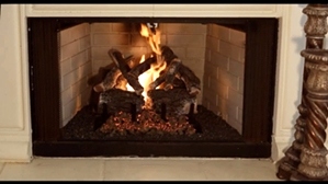 WEATHERED OAK CHARRED 2 BURNER 24 INCH LOGS