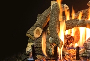 WEATHERED OAK CHARRED 2 BURNER 24 INCH LOGS