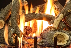 WEATHERED OAK CHARRED 2 BURNER 24 INCH LOGS