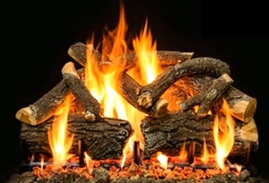 WEATHERED OAK CHARRED 2 BURNER 30 INCH LOGS