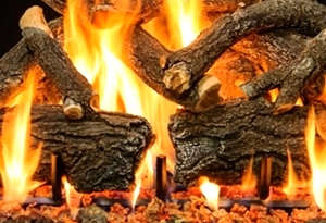 WEATHERED OAK CHARRED 2 BURNER 30 INCH LOGS