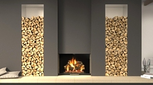 WEATHERED OAK CHARRED 2 BURNER 30 INCH LOGS