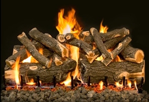 WEATHERED OAK CHARRED 2 BURNER 42 INCH LOGS