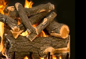 WEATHERED OAK CHARRED 2 BURNER 42 INCH LOGS