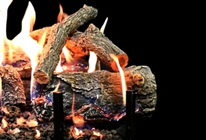 Glowfire Weathered Oak Charred 18 inch Log Set