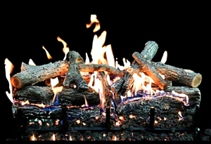 GLOWFIRE WEATHERED OAK CHARRED 30 INCH