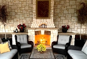 42 NATURAL GAS VENTED GRAND CANYON WEATHERED OAK 3 BURNER WITH MILLIVOLT AND REMOTE SYSTEM