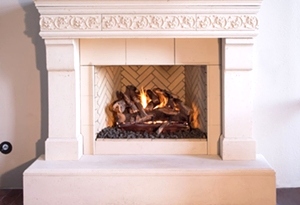 42 NATURAL GAS VENTED GRAND CANYON WEATHERED OAK 3 BURNER WITH BATTERY ELECTRONIC AND REMOTE SYSTEM