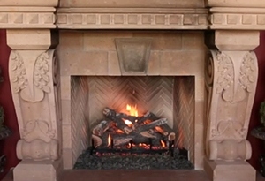 42 PROPANE VENTED GRAND CANYON WEATHERED OAK 3 BURNER WITH MATCH LIGHT IGNITION 