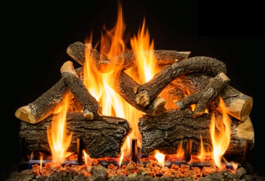 WEATHERED OAK CHARRED 2 BURNER 30 INCH LOGS