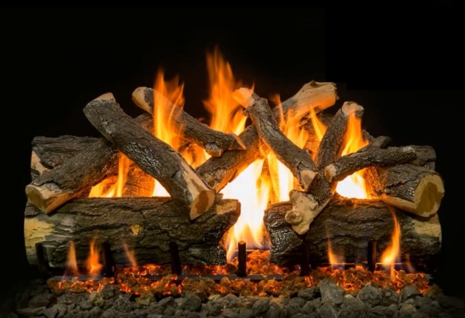 WEATHERED OAK CHARRED 2 BURNER 36 INCH LOGS