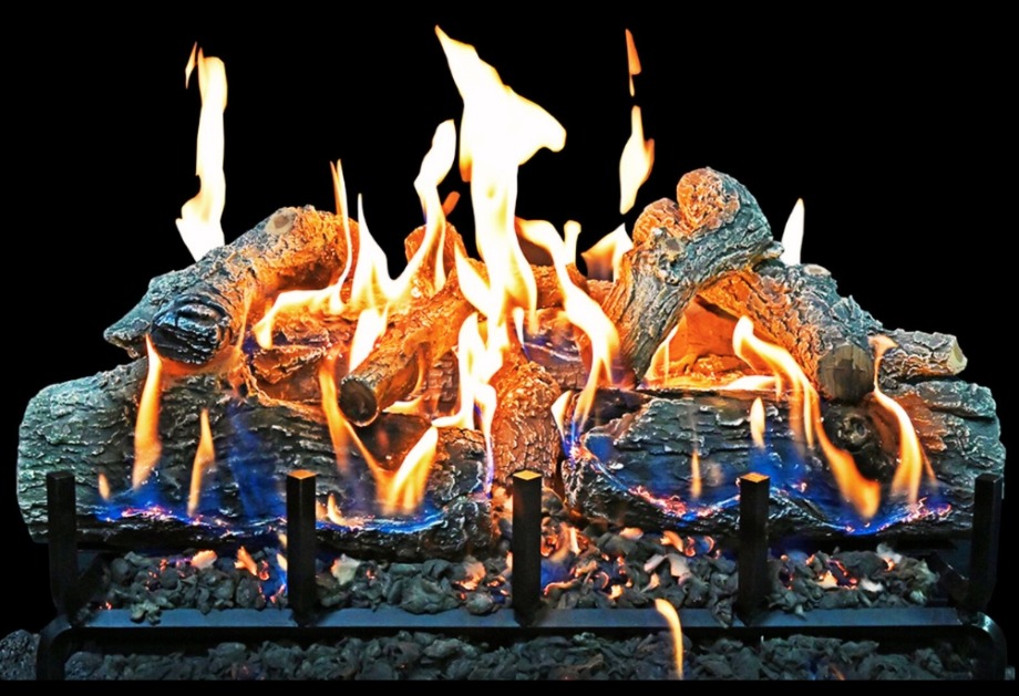 GLOWFIRE WEATHERED OAK CHARRED 24 INCH Log Set